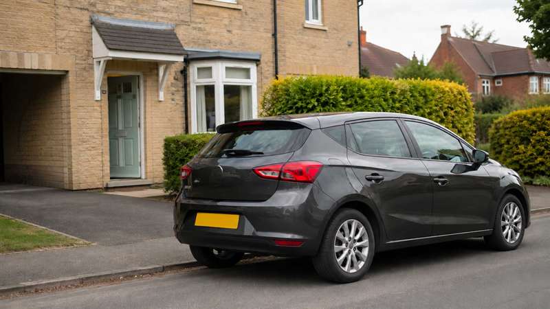 A driver being handed the keys to a borrowed family car