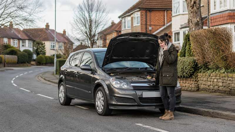 A driver using another car for an unexpected journey